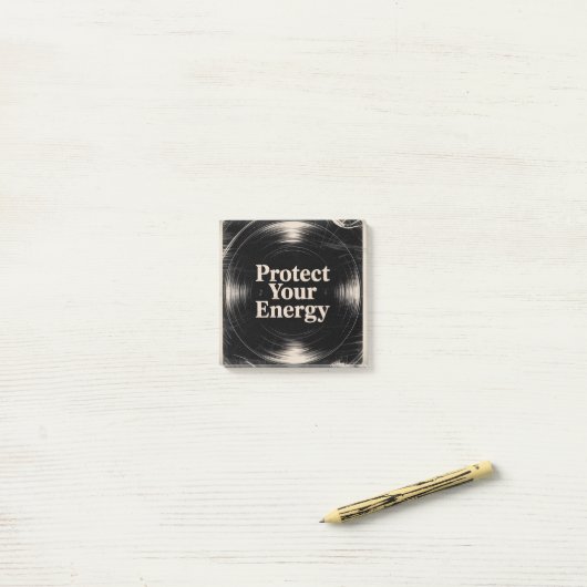Post-it® Protect Your Energy (Sur un bureau)