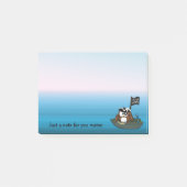 Post-it® protection de Courrier--Notes de hibou de pirate (Devant)