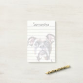 Post-it® Protection de notes de post-it de chien de boxeur (Sur un bureau)