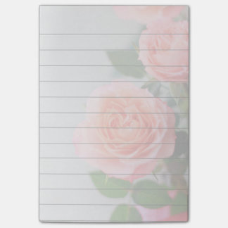 Post-it® Protection de notes rose de post-it des roses 4x6