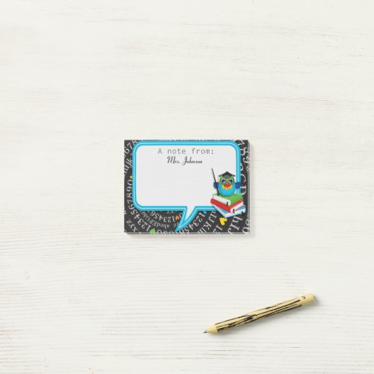 Post-it® Protection personnalisée de post-it d'école de (Sur un bureau)