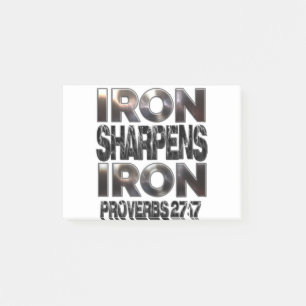 Post-it® Proverbes 27-17 Iron sharpens Fer
