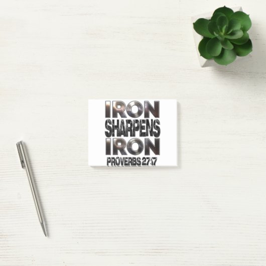 Post-it® Proverbes 27-17 Iron sharpens Fer (Bureau)