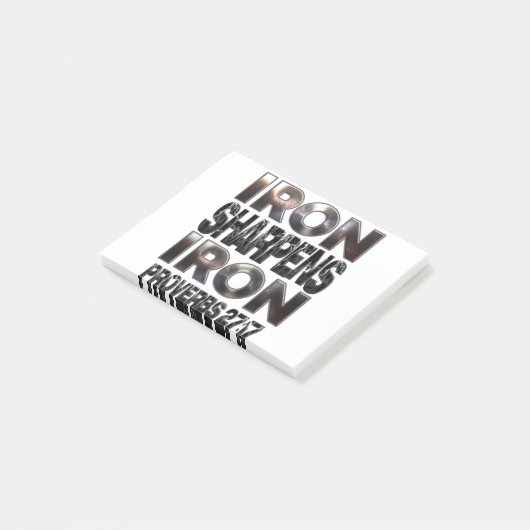 Post-it® Proverbes 27-17 Iron sharpens Fer (Incliné)