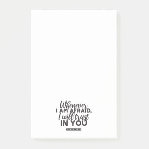 Post-it® Psaume 56:3 Bible Verse Art "Je ferai confiance en