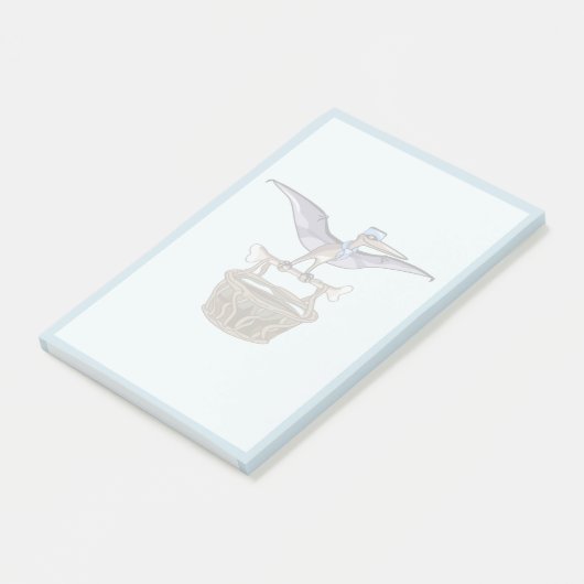 Post-it® Pteranodon Portant Un Panier (Incliné)