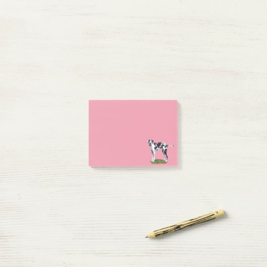Post-it® Publier la note Great Dane Dog (Sur un bureau)