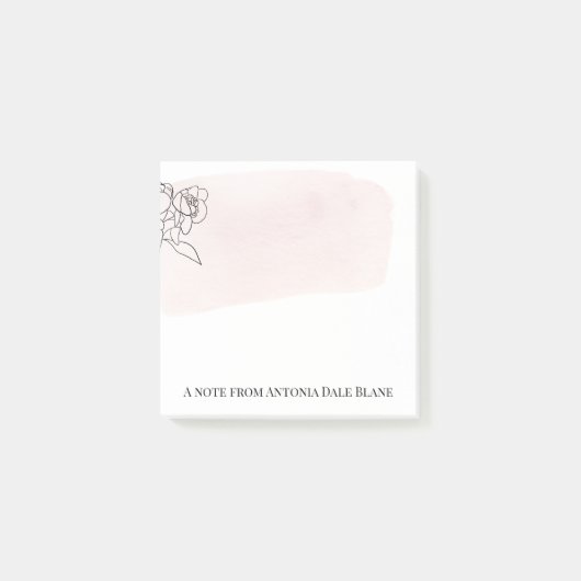 Post-it® Publier la note Lavage rose personnalisé (Devant)