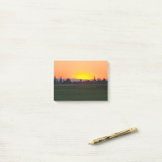 Post-it® Publier le coucher du soleil It Note Pad (Sur un bureau)
