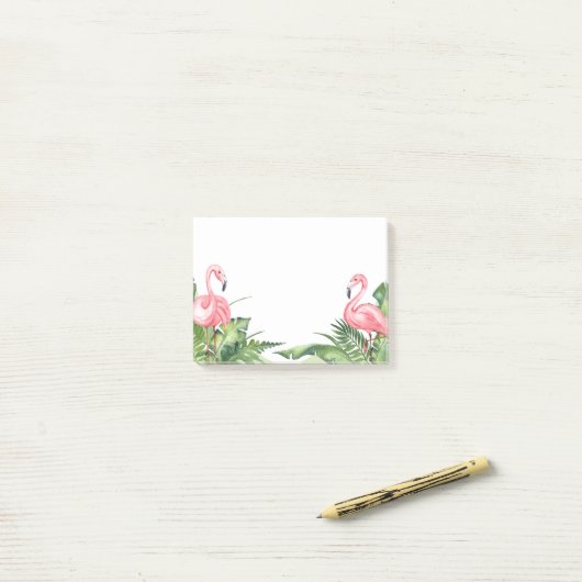 Post-it® Publier les notes-Flamant rose (Sur un bureau)