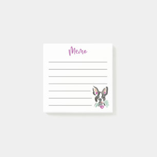 Post-it® Publier Mémo Boston terrier rose