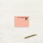 Post-it® Pug puppy (Sur un bureau)