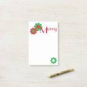 Post-it® Puissance des fleurs de Noël personnalisable (Sur un bureau)