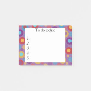 Post-it® Purple avec points colorés Poster la note