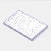 Post-it® Purple Bordure Quotidienne Accueil Programme scola (Incliné)