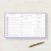 Post-it® Purple Bordure Quotidienne Accueil Programme scola (Sur un bureau)