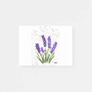 Post-it® Purple chic aquarelle rustique lavande fleurie