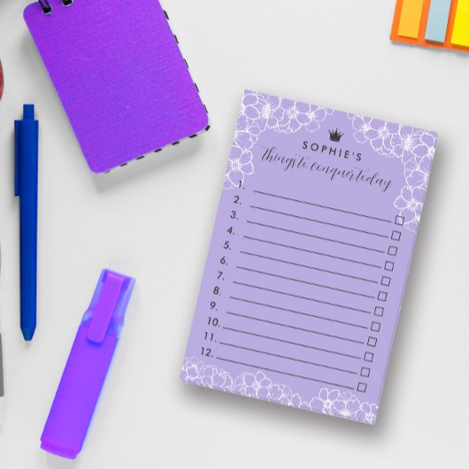 Post-it® Purple Floral princesse Couronne choses à conquéri