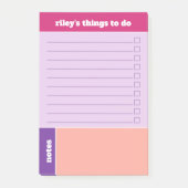Post-it® Purple Fuchsia Peach Things To Do & Notes (Devant)