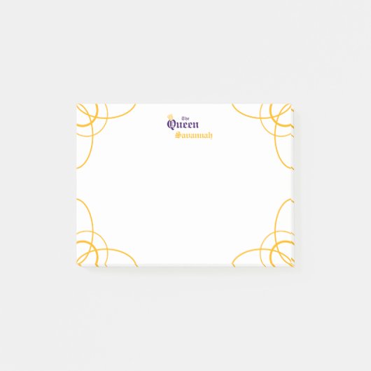 Post-it® Purple Les Notes Du Rectangle Queen (Devant)