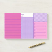 Post-it® Purple Rose Pratique Organisation Pour Faire Combo (Sur un bureau)