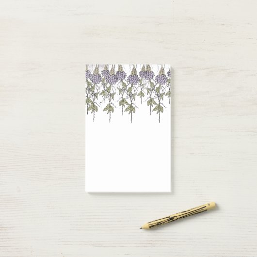 Post-it® Purple Vines Notepad (Sur un bureau)