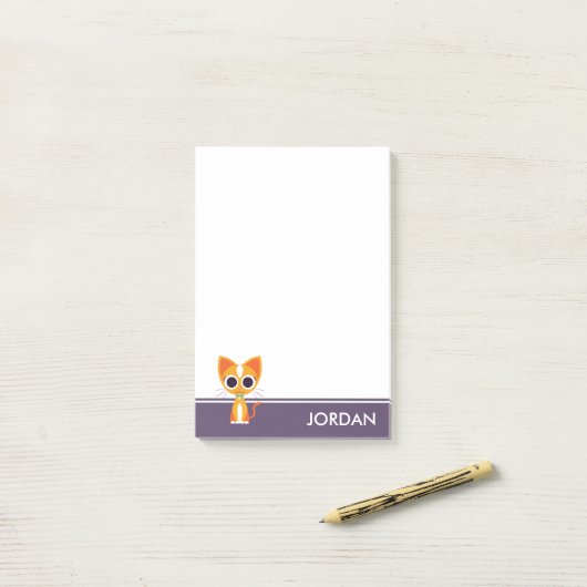 Post-it® Purrl le chat (Sur un bureau)