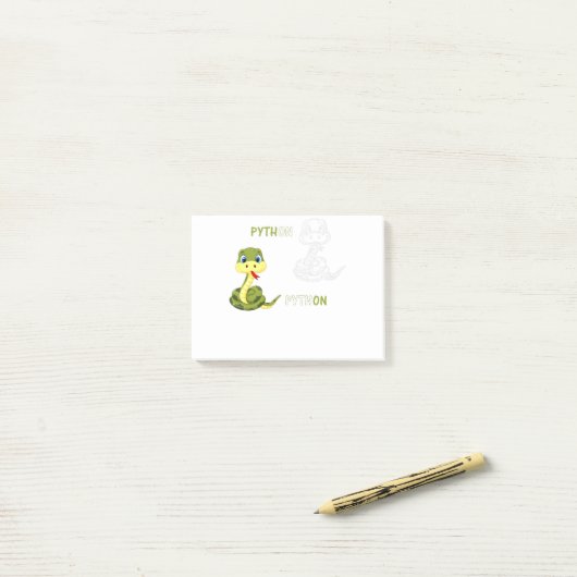 Post-it® pythothie python serpent mignon (Sur un bureau)