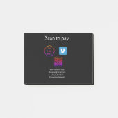 Post-it® Q R code venmo scanner pour payer ajouter le logo (Devant)