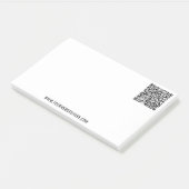 Post-it® QR Code Scan Info Custom Text Stick Notes (Incliné)
