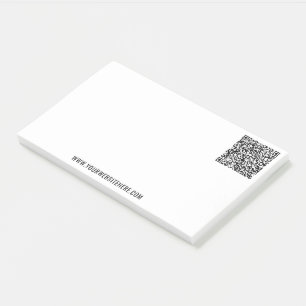 Post-it® QR Code Scan Info Custom Text Stick Notes