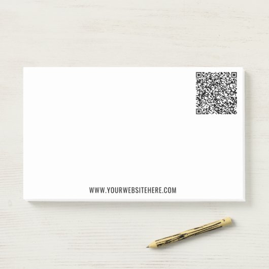 Post-it® QR Code Scan Info Custom Text Stick Notes (Sur un bureau)