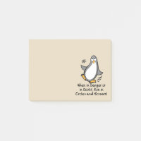 Quand en danger ou dans le beige drôle du pingouin