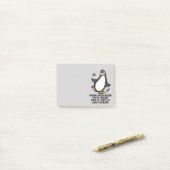 Post-it® Quand en danger ou dans le gris drôle de pingouin (Sur un bureau)