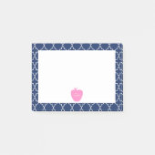 Post-it® Quatrefol de la marine d'Apple rose (Devant)