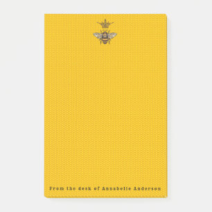 Post-it® Queen Bee avec couronne ornée Notes postales