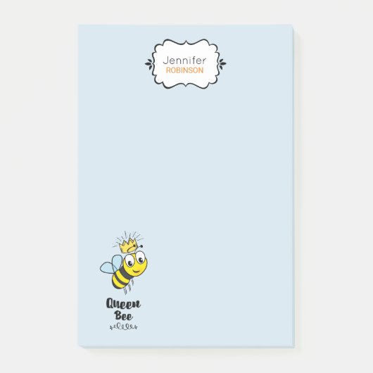 Post-it® Queen Bee mignonne Bumble Bee avec couronne Person (Devant)