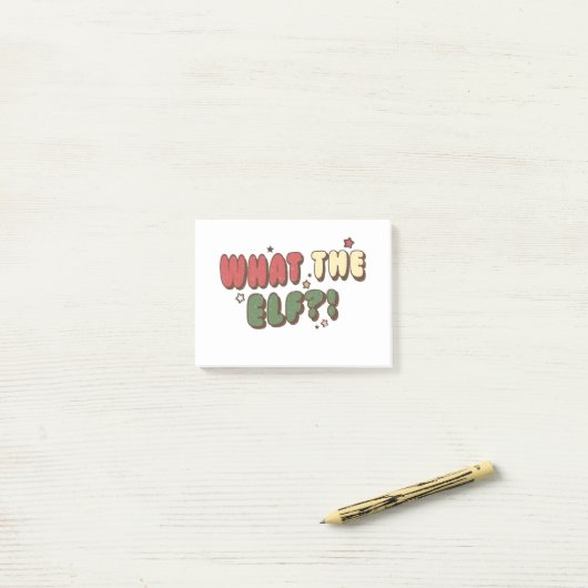 Post-it® Quel Noël rétro ELF (Sur un bureau)