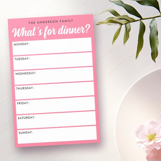 Post-it® Qu'est-ce que pour dîner planificateur hebdomadair