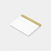 Post-it®  Quick Notes To Do Gold Border Minimalist Lined  (Incliné)