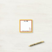 Post-it® Quirky kawaii kitty glace bonheur (Sur un bureau)