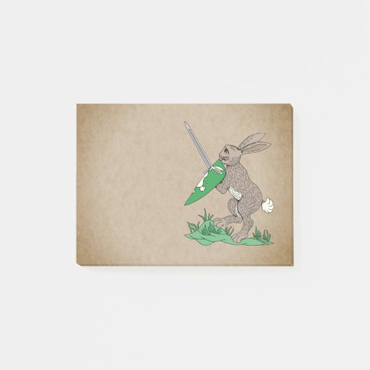 Post-it® Rabbit de guerrier médiéval (Devant)