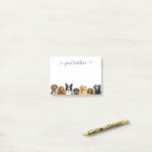 Post-it® Races de chiens d'aquarelle (Sur un bureau)