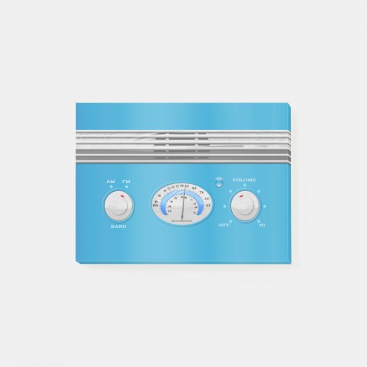 Post-it® Radio Vintage bleue (Devant)