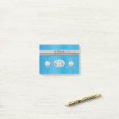 Post-it® Radio Vintage bleue (Sur un bureau)