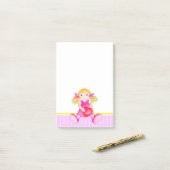 Post-it® Rag doll aquarelle art nommé post il note (Sur un bureau)