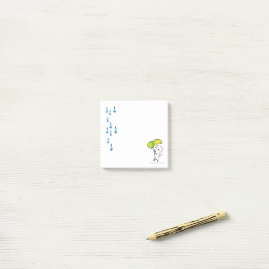 Post-it® Rain drop notes (Sur un bureau)