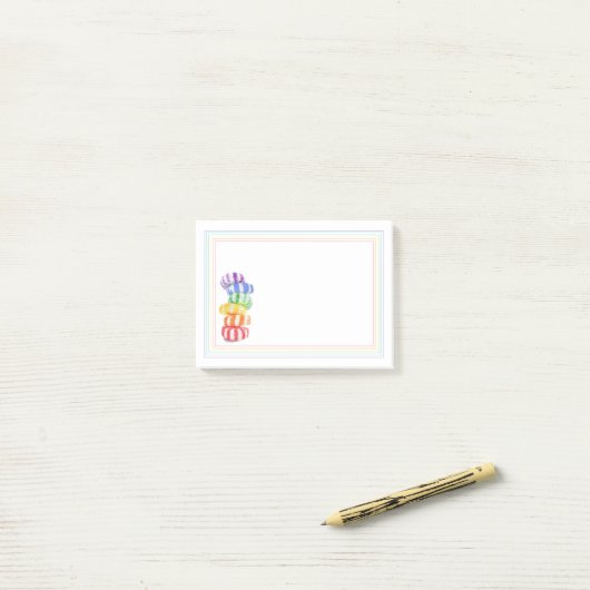 Post-it® RAINBOW CANDY 4x3 Post It Notepad (Sur un bureau)