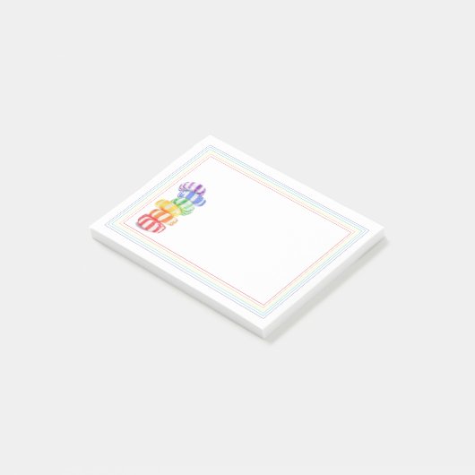 Post-it® RAINBOW CANDY 4x3 Post It Notepad (Incliné)