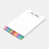 Post-it® Rainbow Crayons Préscolaire Bloc-notes pour l'ense (Incliné)